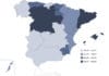 Mapa de distribución del gasto medio por persona en libros durante 2016