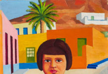 Una de las pinturas de Jorge Oramas presentes en la exposición