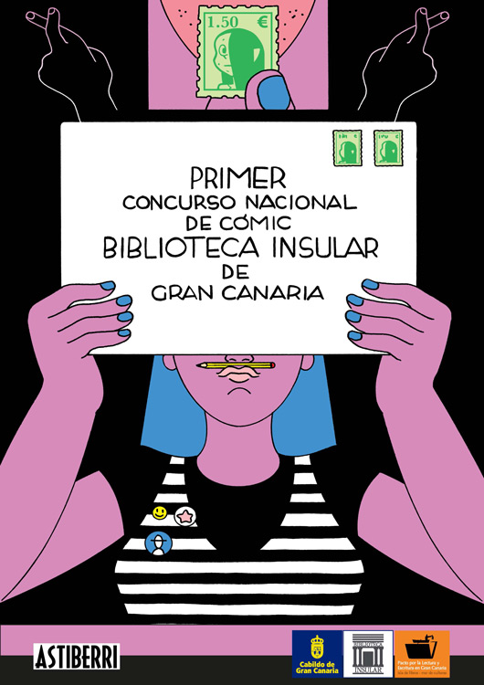 Cartel del I Concurso Nacional de Cómic Biblioteca Insular de Gran Canaria
