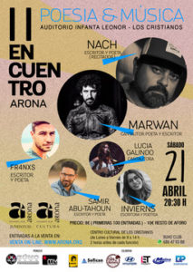 Cartel del II Encuentro Poesía y Música de Arona